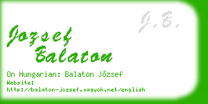 jozsef balaton business card